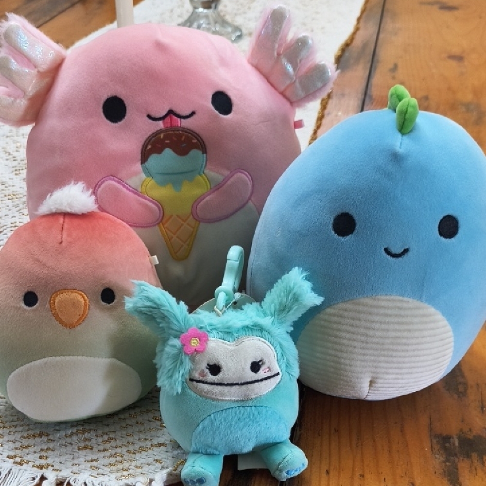 Squishmallows Pink and Blue Plush Toy Collection